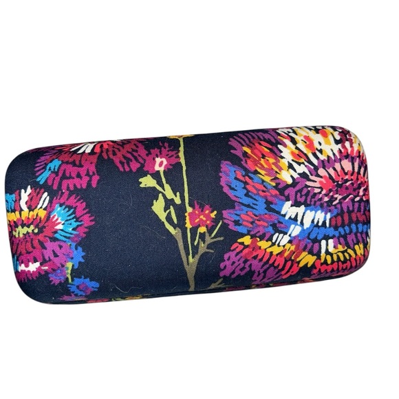 Vera Bradley Midnight Wildflowers Clamshell Sunglass Case - Picture 2 of 6